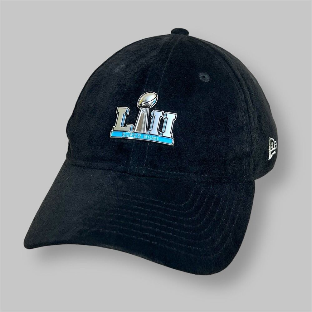 NEW ERA NFL Super Bowl LII Hat Black Suede Adjustable Cap Philadelphia Eagles